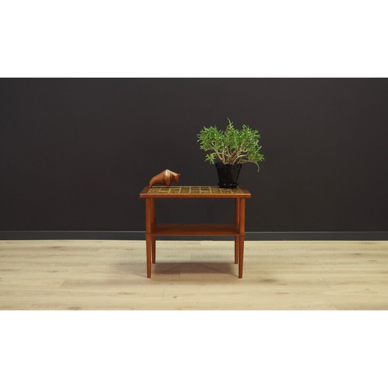 Vintage teak and ceramic coffee table, Denmark, 1960-70s