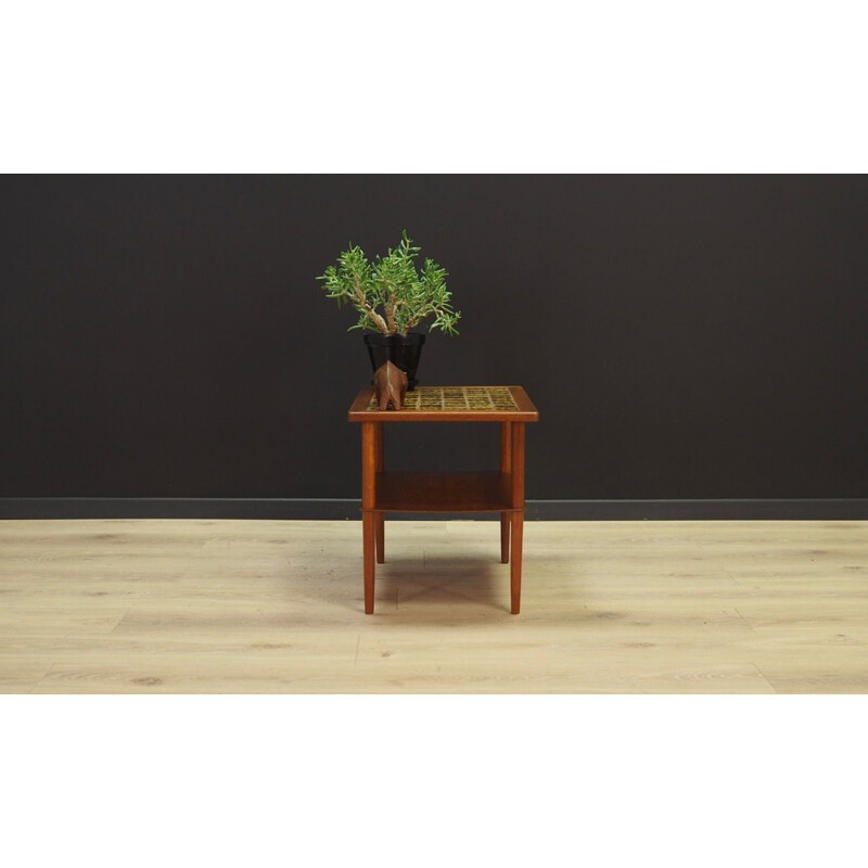 Vintage teak and ceramic coffee table, Denmark, 1960-70s