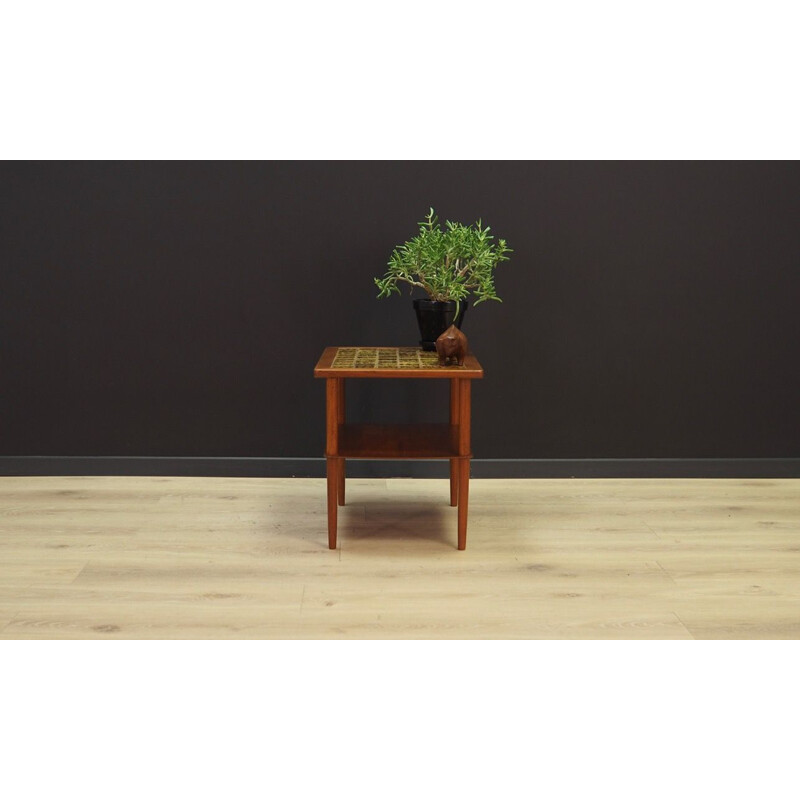 Vintage teak and ceramic coffee table, Denmark, 1960-70s