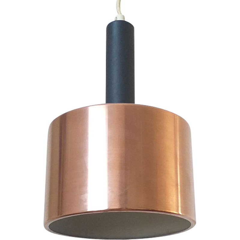 Vintage pendant lamp with brass, Denmark 1970