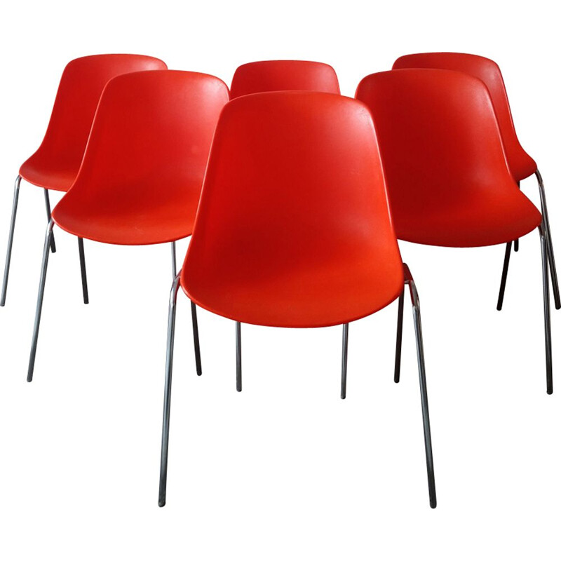 Set of 6 vintage chairs by Eero Aarnio for ASKO