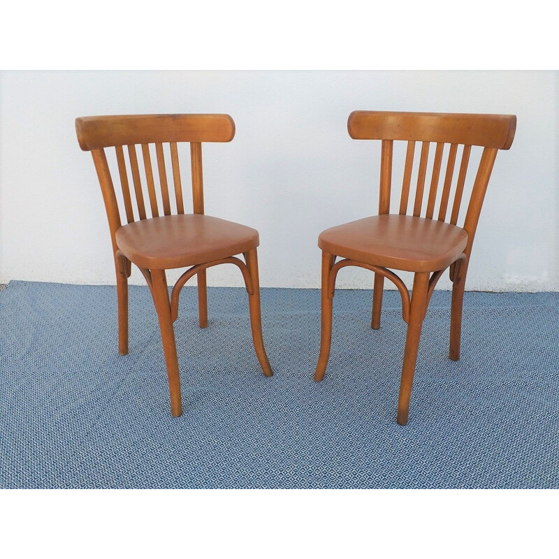 Pair of vintage bistro chairs by Thonet 