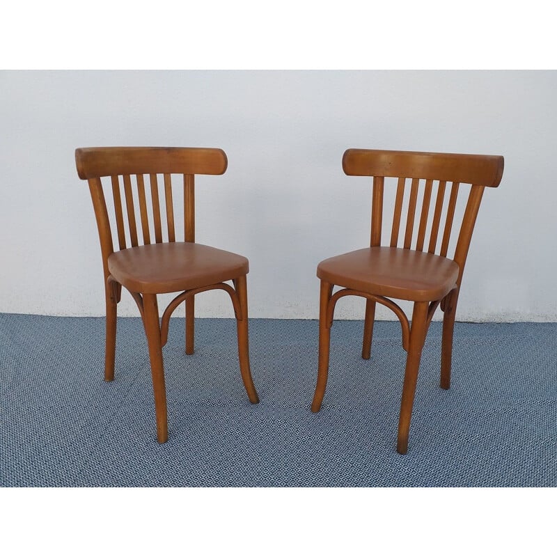 Pair of vintage bistro chairs by Thonet 