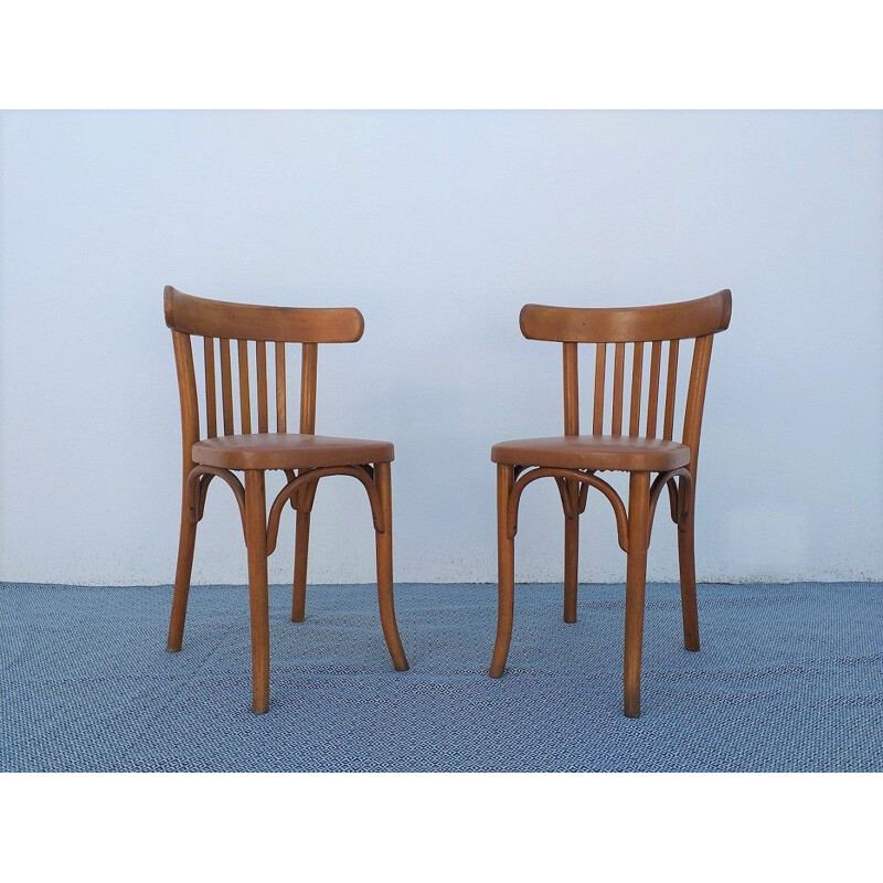 Pair of vintage bistro chairs by Thonet 