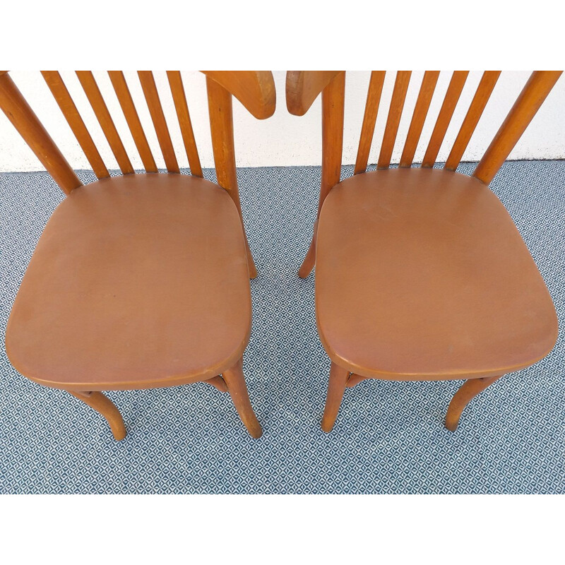 Paire de chaises bistrot vintage par Thonet 