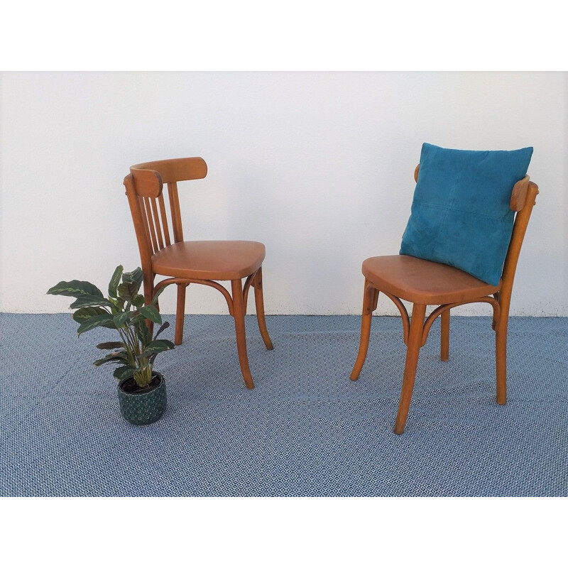 Paire de chaises bistrot vintage par Thonet 