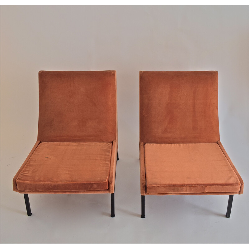 Suite of two vintage 642 ARP low chairs for Steiner, 1955