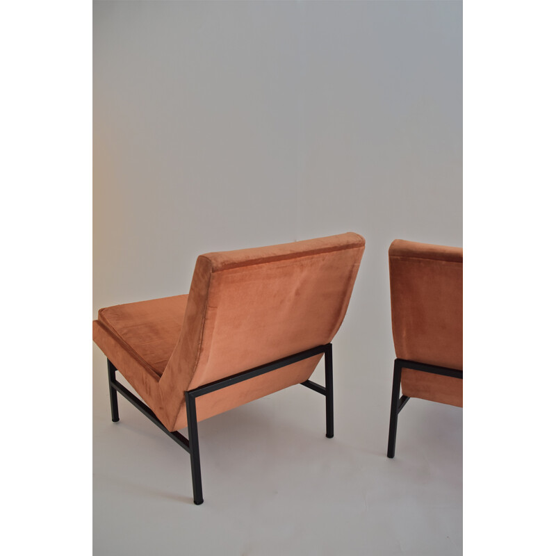 Suite of two vintage 642 ARP low chairs for Steiner, 1955