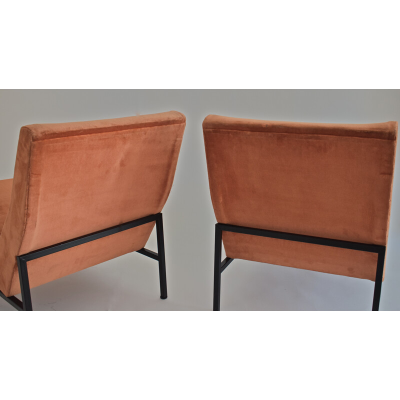 Suite of two vintage 642 ARP low chairs for Steiner, 1955