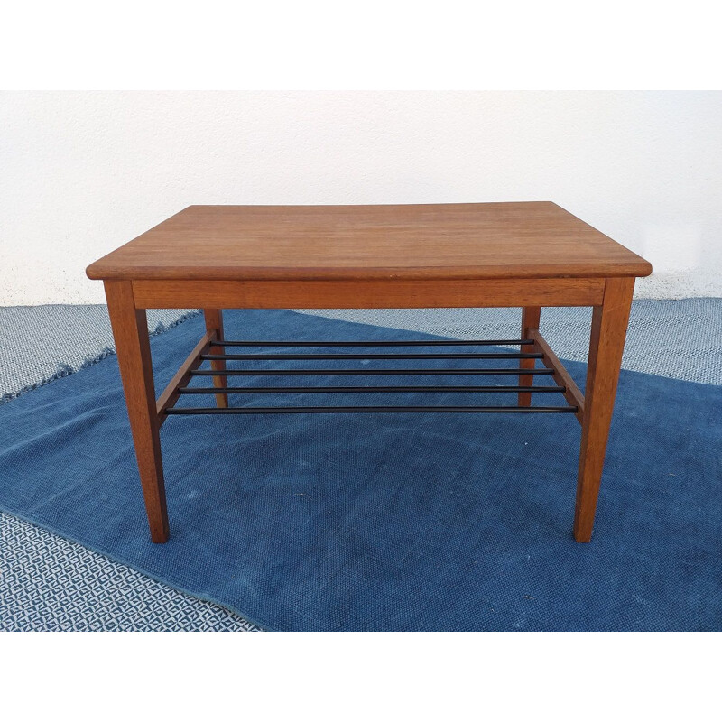 Table basse vintage scandinave en teck, 1960