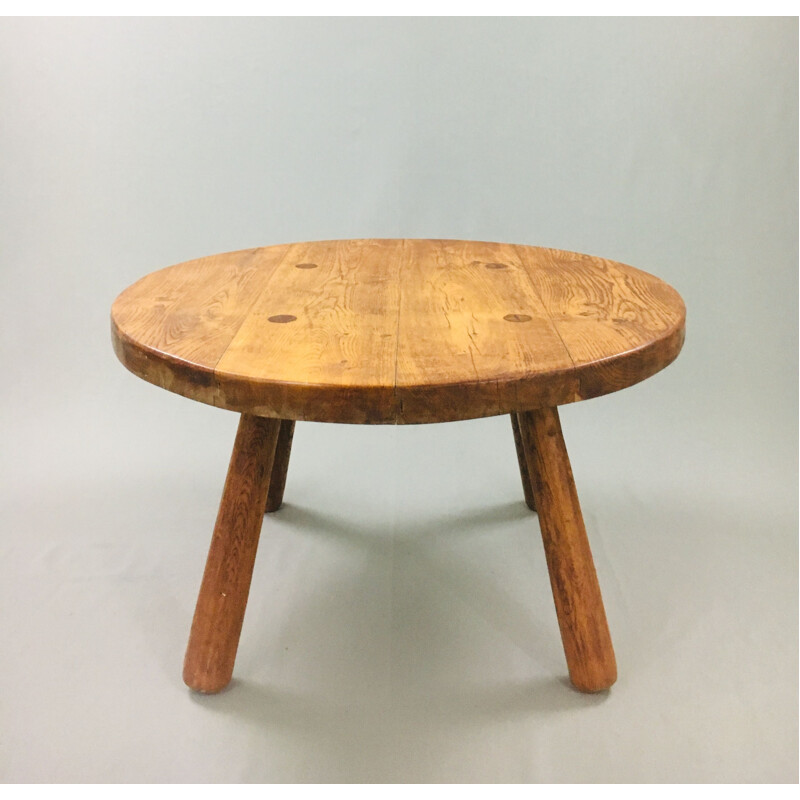 Vintage oak coffee table, 1950s