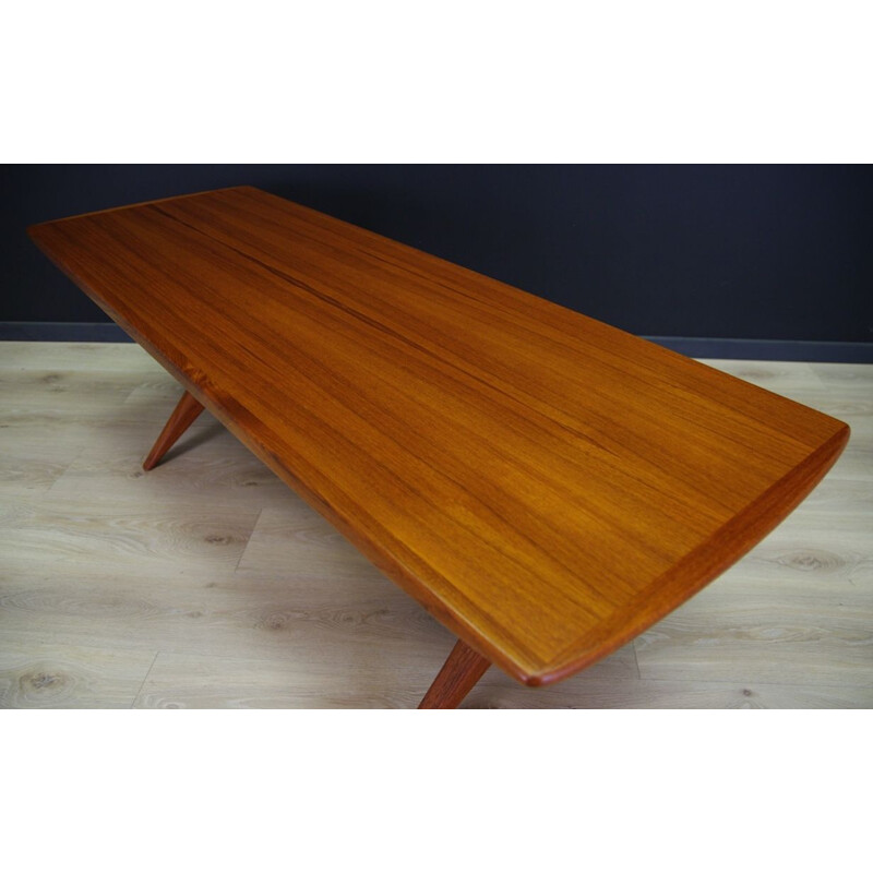 Table basse en teck vintage, design danois, 1960-1970