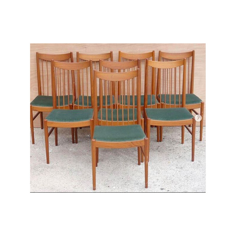 Set of 8 vintage chairs model 422 by Arne Vodder, 1960s