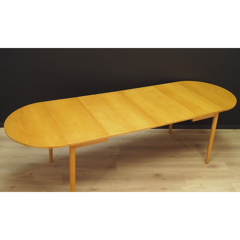 Vintage Danish Table in ash wood, 1960s 1970s 