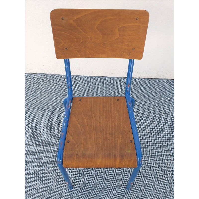 Vintage Pair of school chairs Model Mullca, 1950