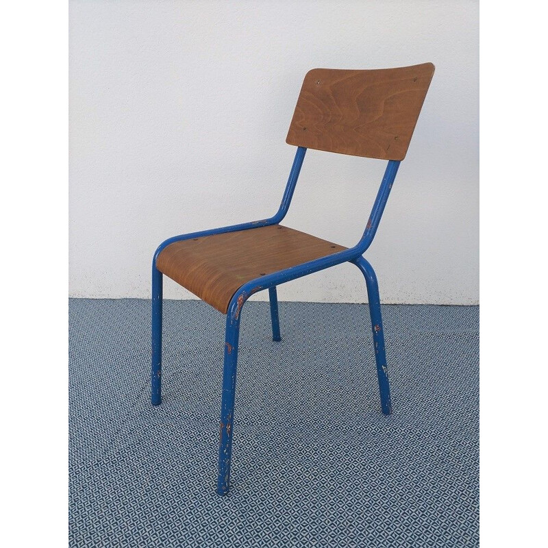 Vintage Pair of school chairs Model Mullca, 1950