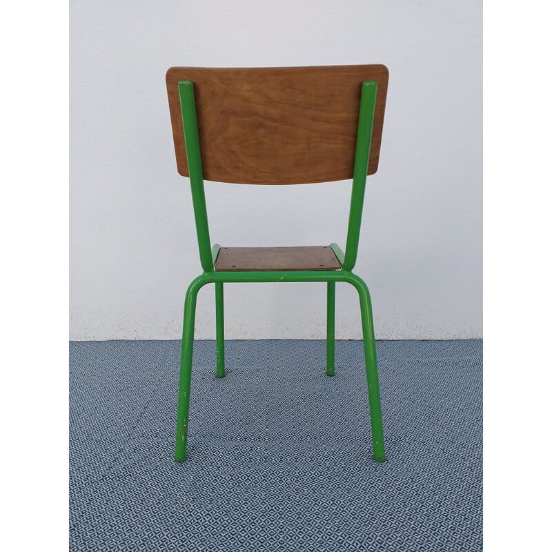 Vintage Pair of school chairs Model Mullca, 1950