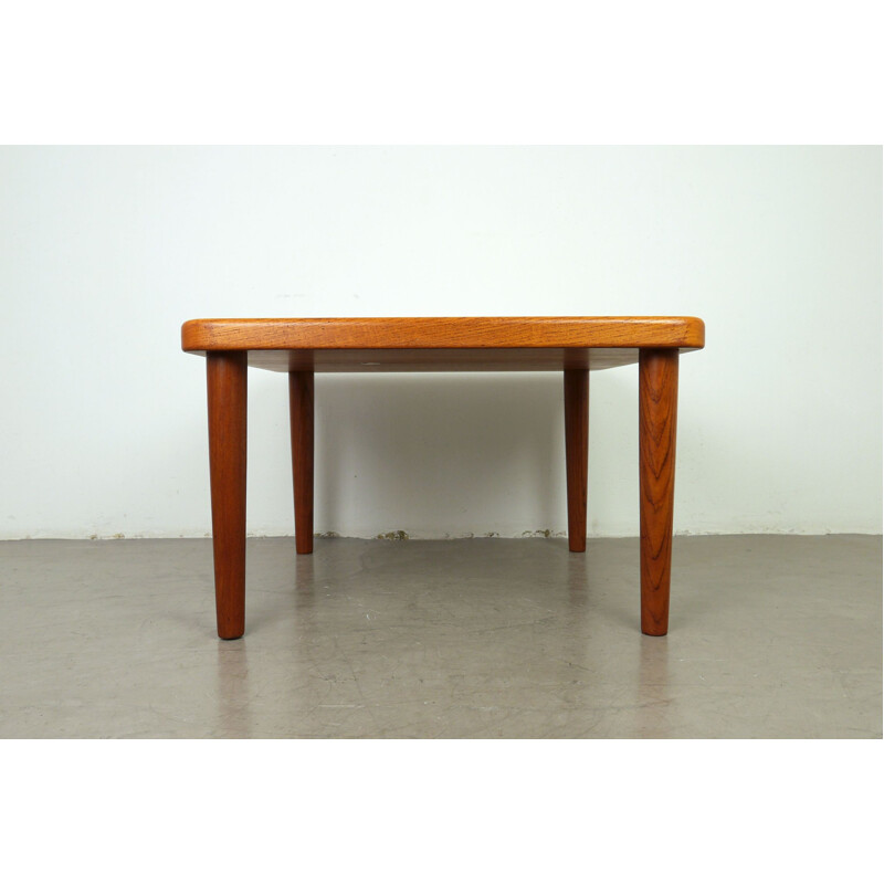 Vintage square teak coffee Table from Glostrup, Denmark, 1960s