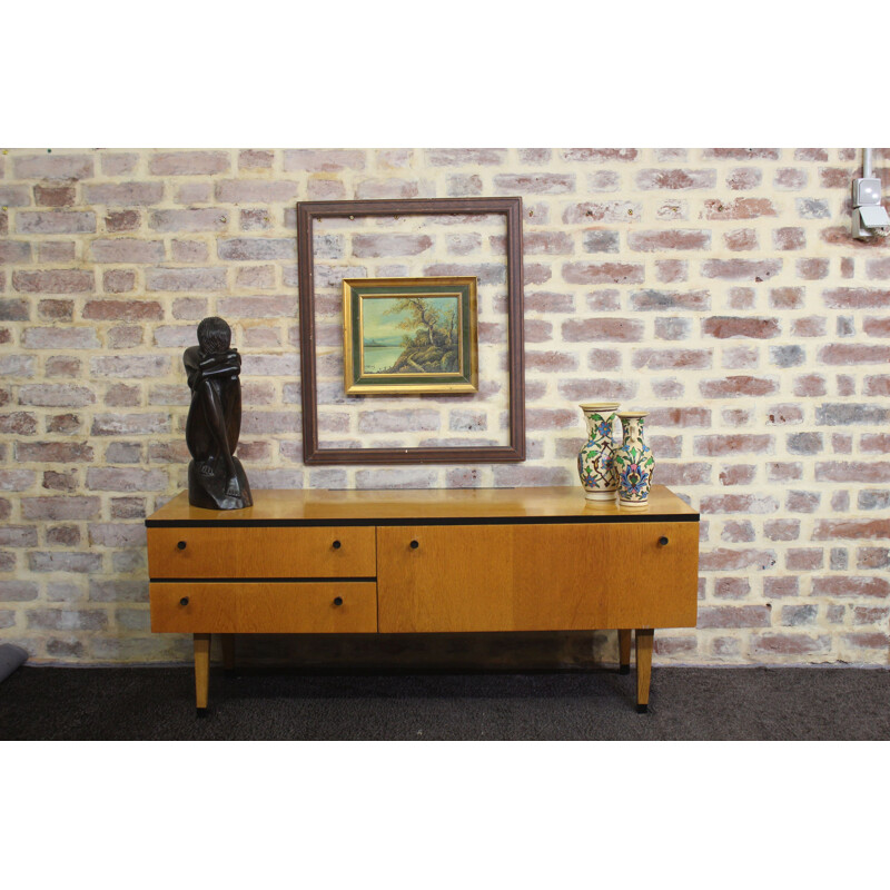 Vintage sideboard in varnished wood, 1950s