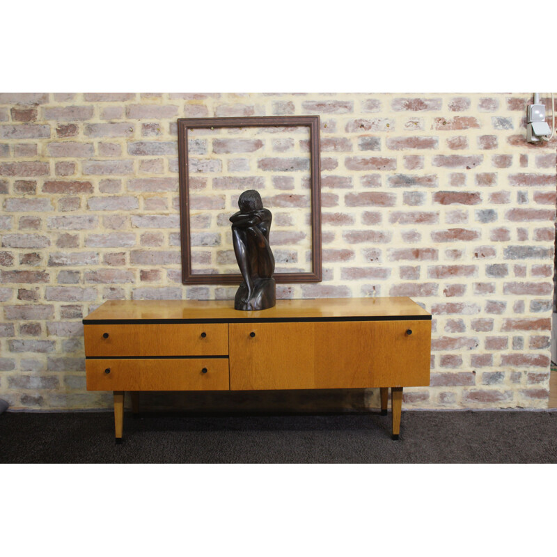 Vintage sideboard in varnished wood, 1950s