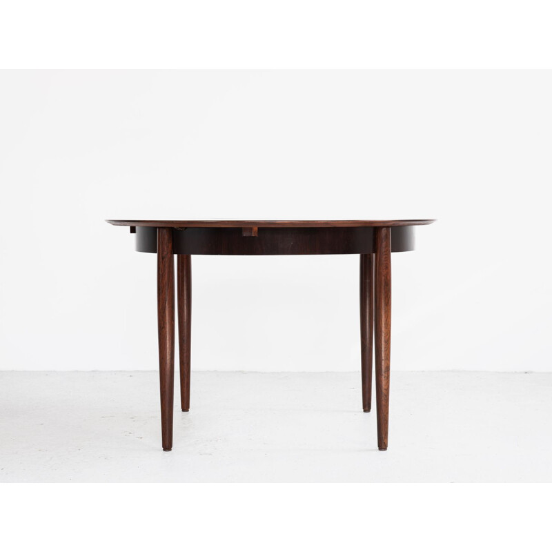 Vintage round table in rosewood by Lübke, Germany 1960s