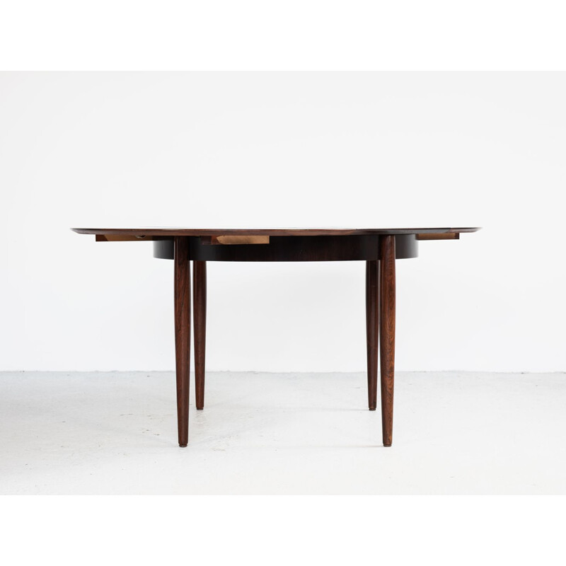 Vintage round table in rosewood by Lübke, Germany 1960s