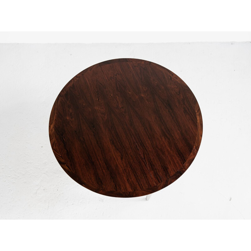 Vintage round table in rosewood by Lübke, Germany 1960s