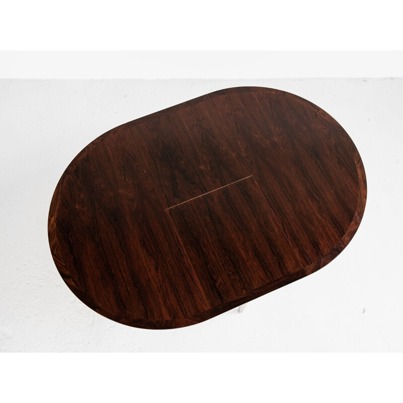 Vintage round table in rosewood by Lübke, Germany 1960s