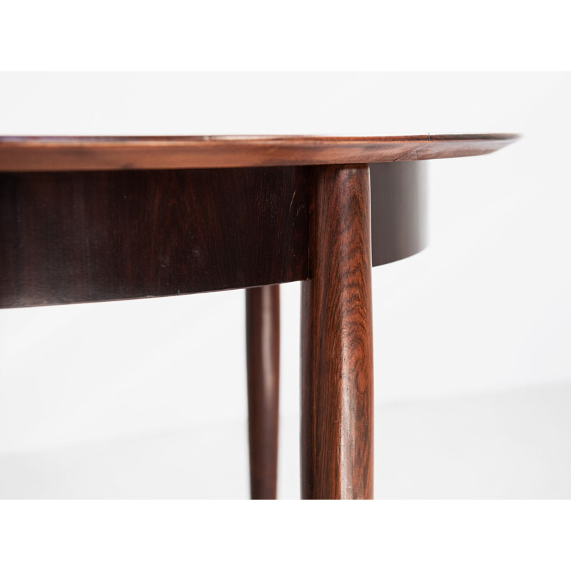 Vintage round table in rosewood by Lübke, Germany 1960s