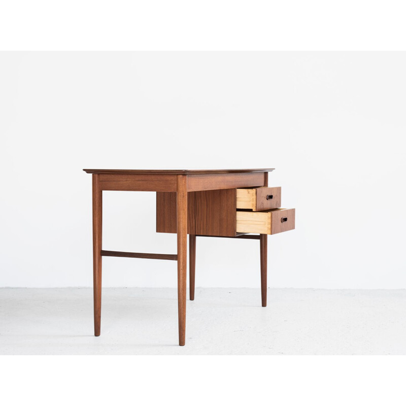 Vintage Danish dressing table in teak with mirror 1960s