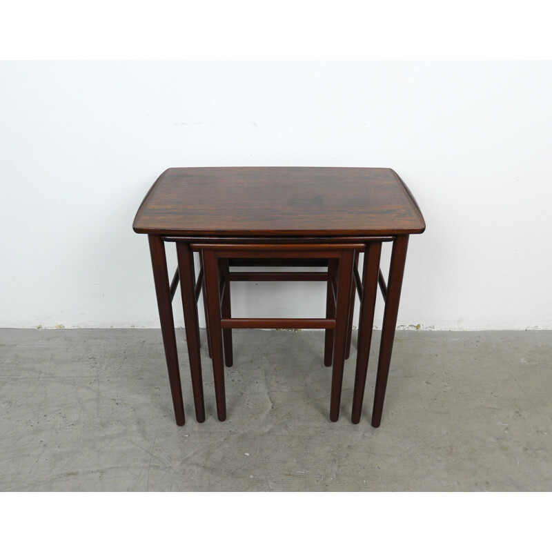 Vintage nesting tables in rosewood, Denmark 1960