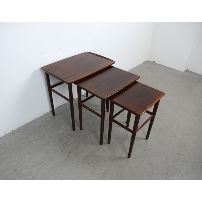 Vintage nesting tables in rosewood, Denmark 1960