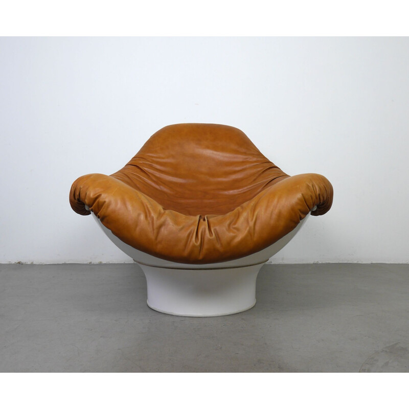 Fauteuil lounge Rodica vintage par Mario Brunu pour Comfort, Italie, 1960 