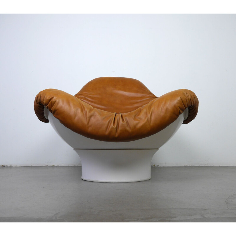 Fauteuil lounge Rodica vintage par Mario Brunu pour Comfort, Italie, 1960 