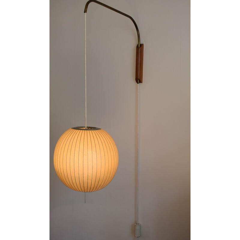 "Bubble" vintage counterbalanced wall light, by George Nelson, 1950