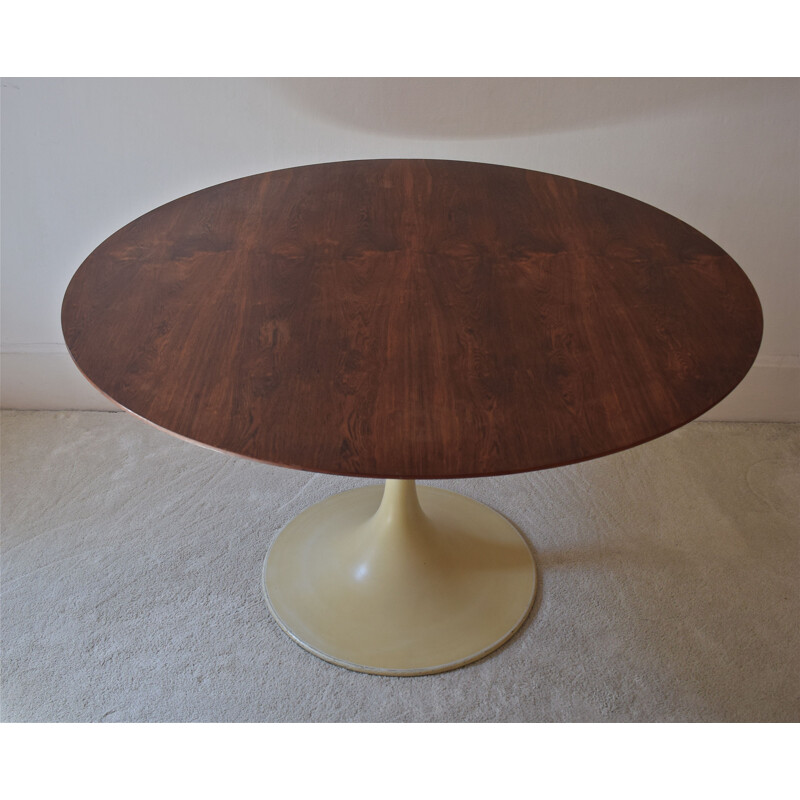 Vintage rosewood table with tulip foot, 1960s