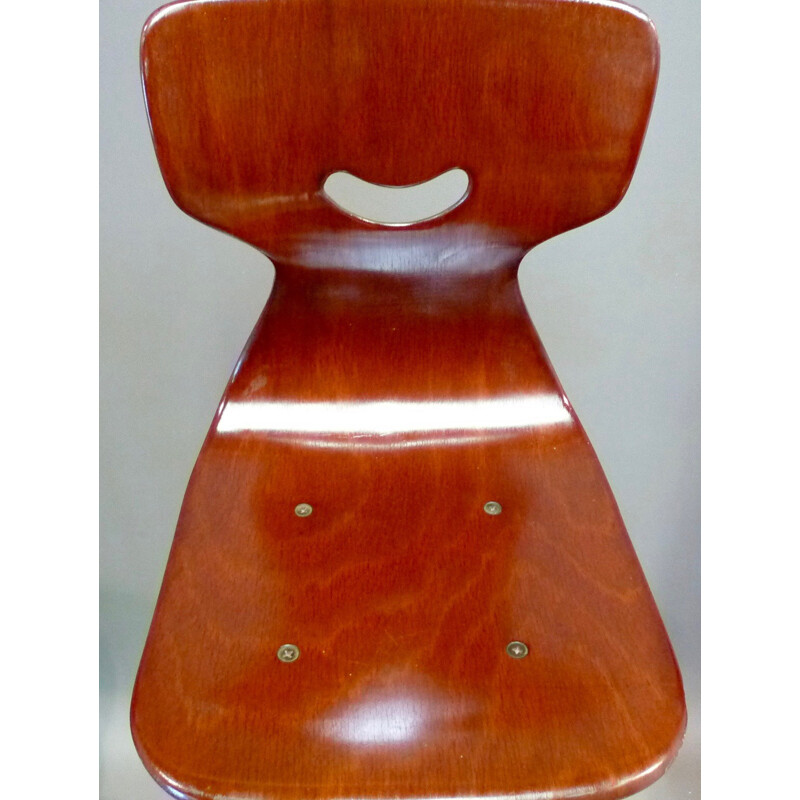 Set of 4 swivel high chairs, Adam STEGNER - 1950s