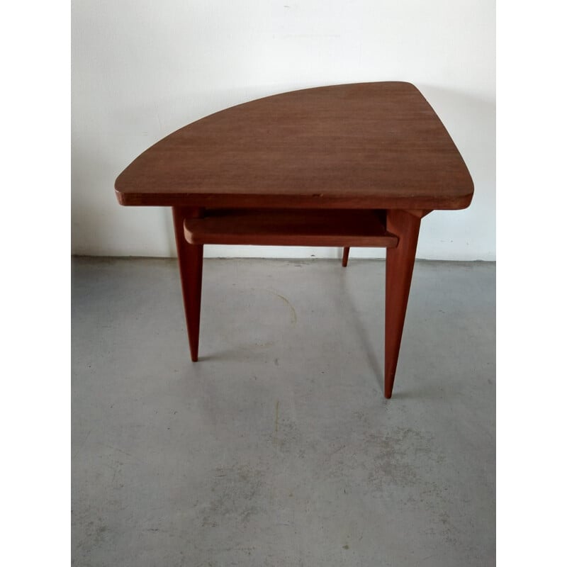 Vintage teak side table, with compas legs,1960s