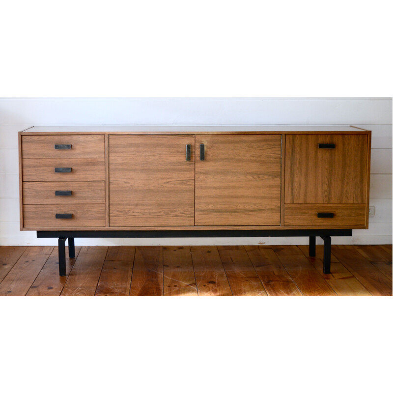 Vintage sideboard in Formica and black iron, 1960 