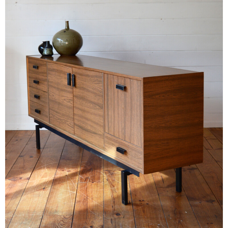 Vintage sideboard in Formica and black iron, 1960 