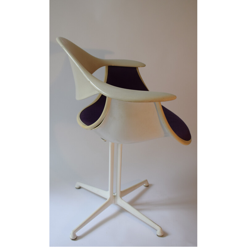 Vintage purple armchair "Daf" by George Nelson for Herman Miller, 1960s