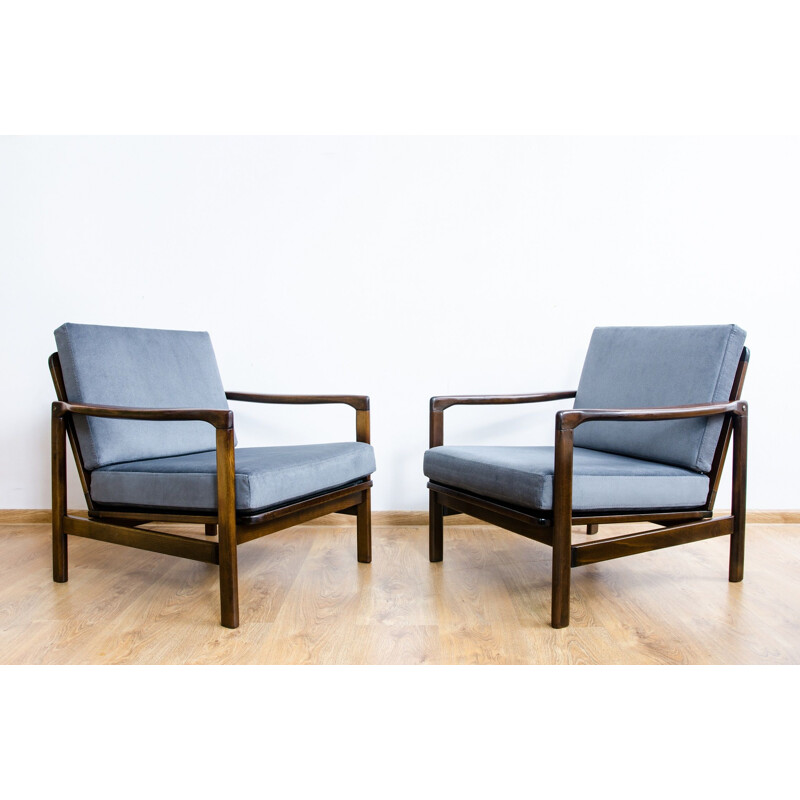 Set of 2 vintage "B-7752" armchairs by Zenon Bączyk, 1960s