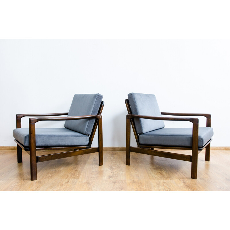 Set of 2 vintage "B-7752" armchairs by Zenon Bączyk, 1960s