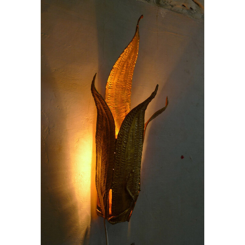 Vintage wall lamp by Paul Moerenhout in brass, 1970s