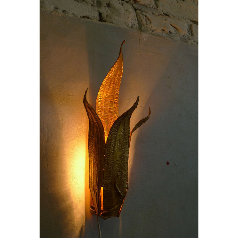 Vintage wall lamp by Paul Moerenhout in brass, 1970s