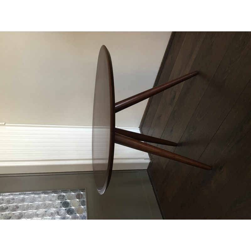 Vintage side table tripod in Mahogany, 1950s