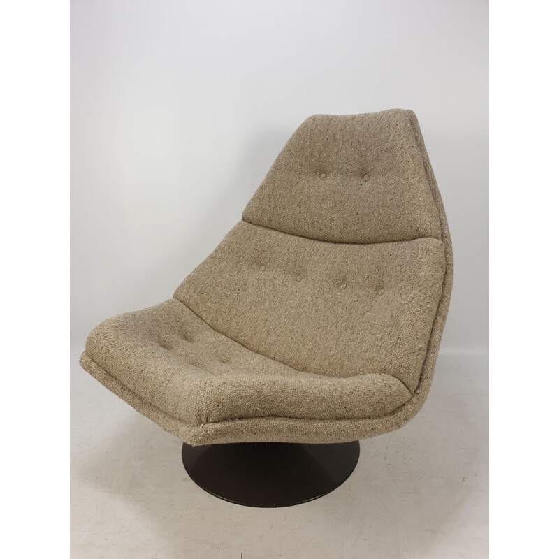 Vintage F510 Lounge Chair and Ottoman by Geoffrey Harcourt for Artifort, 1970s