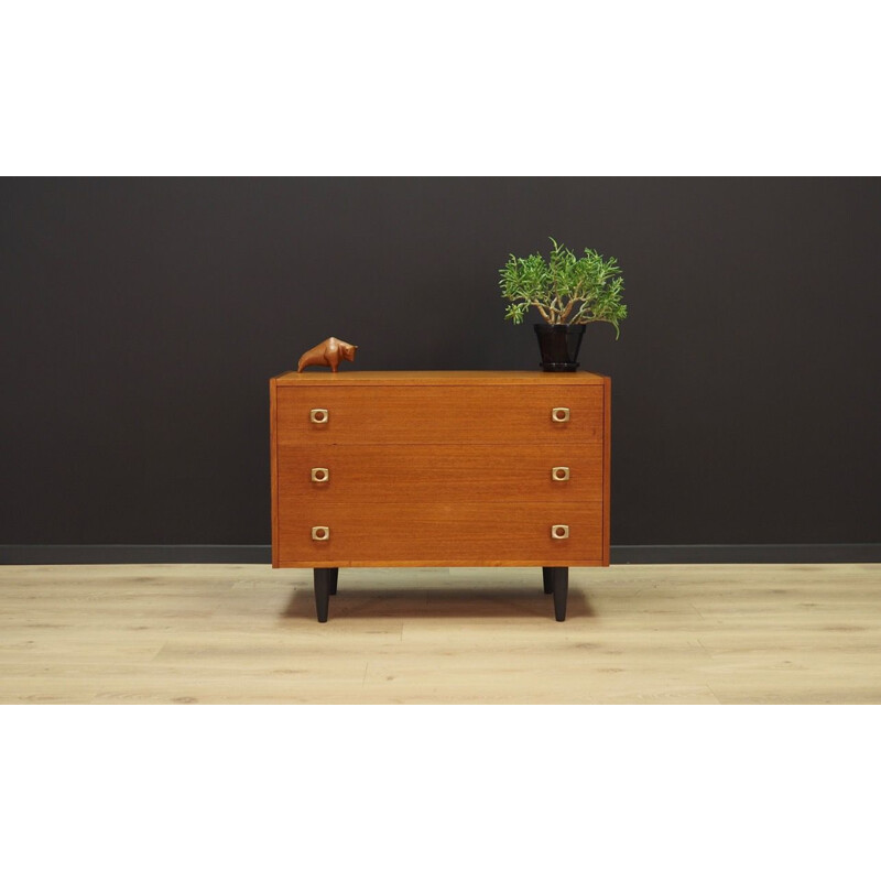 Vintage Danish chest of drawers in teak, 1960s 1970s