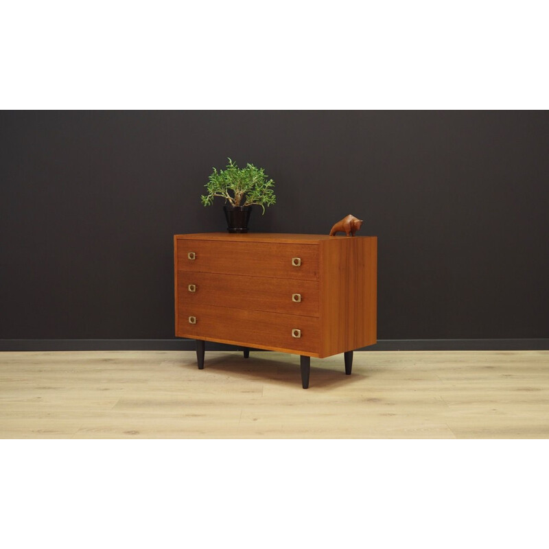 Vintage Danish chest of drawers in teak, 1960s 1970s