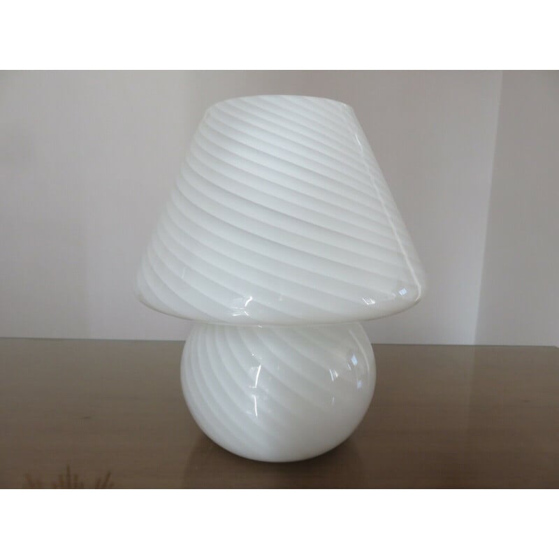 Lampe champignon vintage en verre de murano 1970 